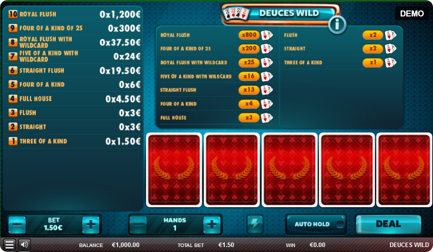 Видеопокер Дикие Двойки.